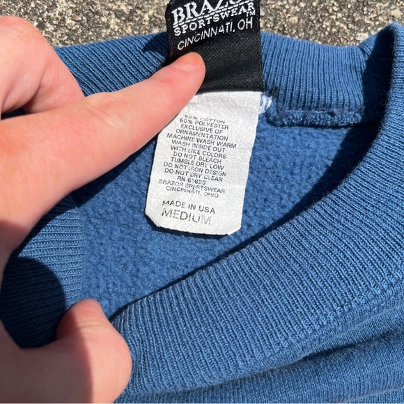 Vintage Blue Mickey Mouse Disney Crewneck Sweatshirt Size Medium Used - Picture 4 of 5